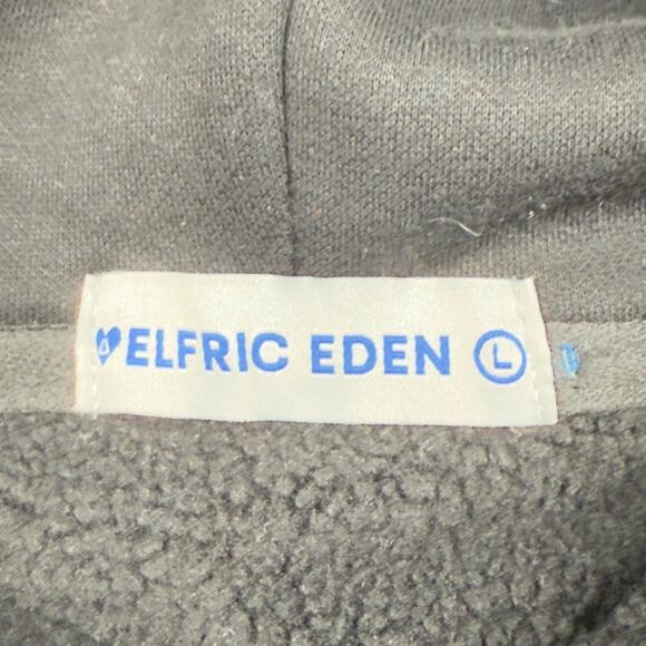 Aelfric Eden Women's LRG Denim Star Applique Hoodie Sweatshirt Indie Skater - Picture 5 of 8